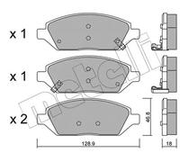 Pastillas de freno 22-1113-0 METELLI para OPEL KARL