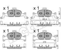 Pastillas de freno 22-1126-0 METELLI para AUDI A4 B9 A4 B9 Avant A4 Allroad B9