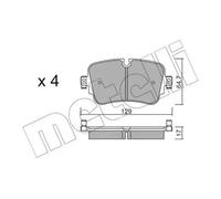 Pastillas de freno 22-1130-0 METELLI para AUDI VW