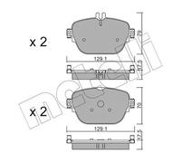 Pastillas de freno 22-1138-0 METELLI para MERCEDES-BENZ CLASE E CLASE E T-Model