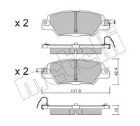 Pastillas de freno 22-1158-0 METELLI para MAZDA CX-5
