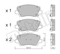 Pastillas de freno 22-1165-0 METELLI para KIA PICANTO III