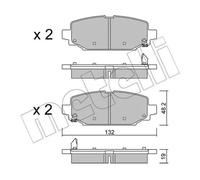 Pastillas de freno 22-1210-0 METELLI para JEEP WRANGLER IV