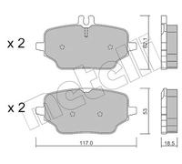 Pastillas de freno 22-1273-0 METELLI para MERCEDES-BENZ GLE GLE Coupe