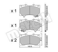 Pastillas de freno 22-1279-0 METELLI para NISSAN PATROL VI