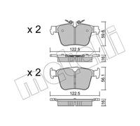 METELLI Pastillas Freno Juego de para Volvo XC60 II 246 XC90 256 225 227