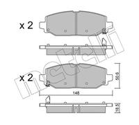 Pastillas de freno 22-1335-0 METELLI para JEEP WRANGLER IV