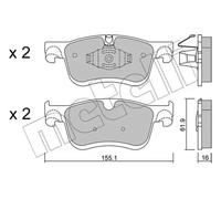 METELLI 22-1349-0 Juego de pastillas de freno