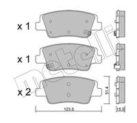 Pastillas de freno 22-1360-0 METELLI para HYUNDAI KIA