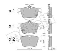 Pastillas de freno 22-1442-0 METELLI para MG MG 4