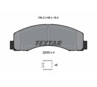 Pastillas de freno 2205002 TEXTAR para FORD USA F-150 F-150 Extended Cab Pickup