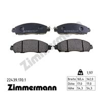 Pastillas de freno 22439.170.1 ZIMMERMANN para NISSAN RENAULT