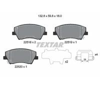 2x Textar 2251801 Juego Pastillas de Freno Disco Delante para Hyundai Kia