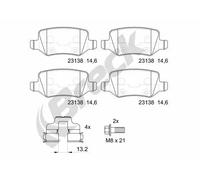 Pastillas de freno 23138 00 704 00 BRECK para MERCEDES-BENZ CLASE A VANEO