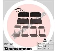 Pastillas de freno 23273.160.2 ZIMMERMANN para ALFA ROMEO GT 156 Sportwagon