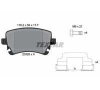 Pastillas de freno 2332607 TEXTAR para BENTLEY AUDI