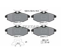 Pastillas de freno 2340702 TEXTAR para CITROËN C3 I C2 C2 ENTERPRISE