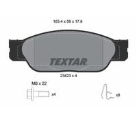Pastillas de freno 2342301 TEXTAR para LINCOLN JAGUAR