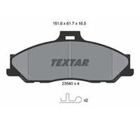 Pastillas de freno 2354001 TEXTAR para MAZDA FORD