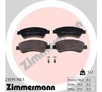 Pastillas de freno 23599.190.1 ZIMMERMANN para CITROËN PEUGEOT OPEL