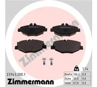 Juego De Pastillas De Freno Zimmermann 23743.200.1 para Mercedes Benz