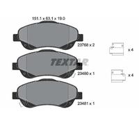 Pastillas de freno 2376802 TEXTAR para TOYOTA AVENSIS Station Wagon AVENSIS