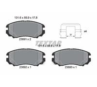 Pastillas de freno 2389105 TEXTAR para HYUNDAI KIA