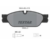Pastillas de freno 2390801 TEXTAR para JAGUAR DAIMLER