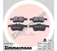 Zimmermann 24137.168.1 Serie Pastillas freno, Delantero, incluye placa smorzante
