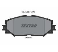 Pastillas de freno 2433601 TEXTAR para TOYOTA SUBARU LEXUS