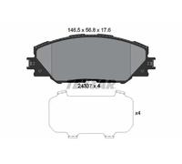 Pastillas de freno 2433701 TEXTAR para TOYOTA RAV 4 III PRIUS PLUS AURIS MIRAI