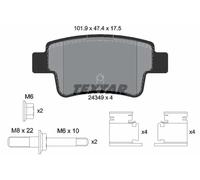 TEXTAR Juego de 4 pastillas de freno para OPEL: Corsa (Ref: 2434903)