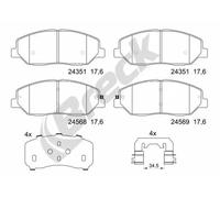 Pastillas de freno 24351 00 701 00 BRECK para KIA SSANGYONG HYUNDAI