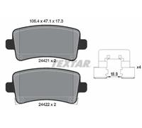 Pastillas de freno 2442101 TEXTAR para SAAB OPEL CHEVROLET