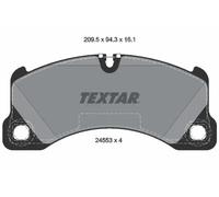 Textar Juego de pastillas de freno 2455301 Delantero preparado para indicador de desgaste Juego de 4