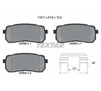Pastillas de freno 2459901 TEXTAR para KIA HYUNDAI