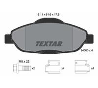 Pastillas de freno 2466001 TEXTAR para PEUGEOT 308 I 308 SW I 3008 I Monospace