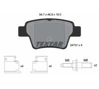 Pastillas de freno 2473701 TEXTAR para PEUGEOT 307 207 207 CC 207 SW