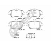Pastillas de freno 24848 00 704 00 BRECK para MERCEDES-BENZ SLK CLA Coupé SLC