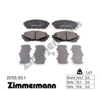ZIMMERMANN 25725.155.1 Juego de pastillas de freno