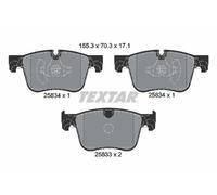 TEXTAR Juego de pastillas de freno Delantero preparado para indicador de desgaste 2583401 Juego de pastillas de freno Compatible con PEUGEOT 308 SW II LC, LJ, LR, LX, L4, CITROËN