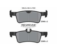 Juego de pastillas de freno TEXTAR 2596801, atrás