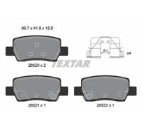 Pastillas de freno 2652001 TEXTAR para HYUNDAI ELANTRA VII Sedán KONA