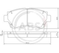 Pastillas de freno 36713 A.B.S. para TOYOTA LEXUS