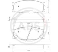 Pastillas de freno 37026 A.B.S. para MITSUBISHI Canter