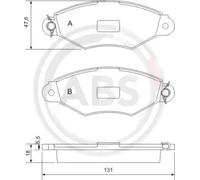 Pastillas de freno 37040 A.B.S. para PEUGEOT RENAULT NISSAN CITROËN