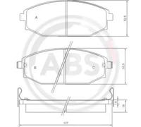 Pastillas de freno 37173 A.B.S. para HYUNDAI GALLOPER