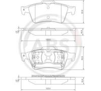 Pastillas de freno 37216 A.B.S. para VOLVO MAZDA SAAB JAGUAR RENAULT NISSAN OPEL