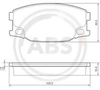 Pastillas de freno 37657 A.B.S. para MITSUBISHI Canter