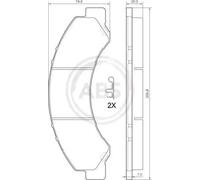 Original A. B. S. Juego Pastillas de Freno de Disco 37713 para Isuzu Toyota